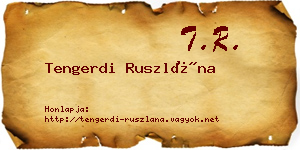 Tengerdi Ruszlána névjegykártya